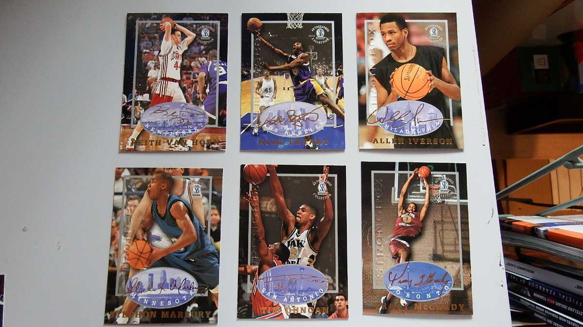 1997 Scoreboard StrongBox レギュラーカードセット Kobe Bryant Allen Iverson Tim Duncan Adrian Beltre Favre Emmitt Smith Troy Aikman_画像1