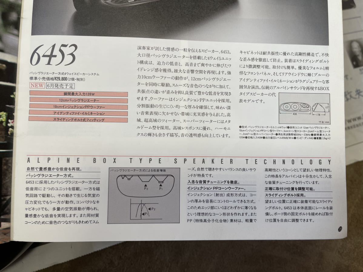 ALPINE アルパイン 6453 スピーカー 旧車 当時物 カースピーカー ALPINE アルパイン 6453 スピーカー 旧車 当時物 カースピーカー