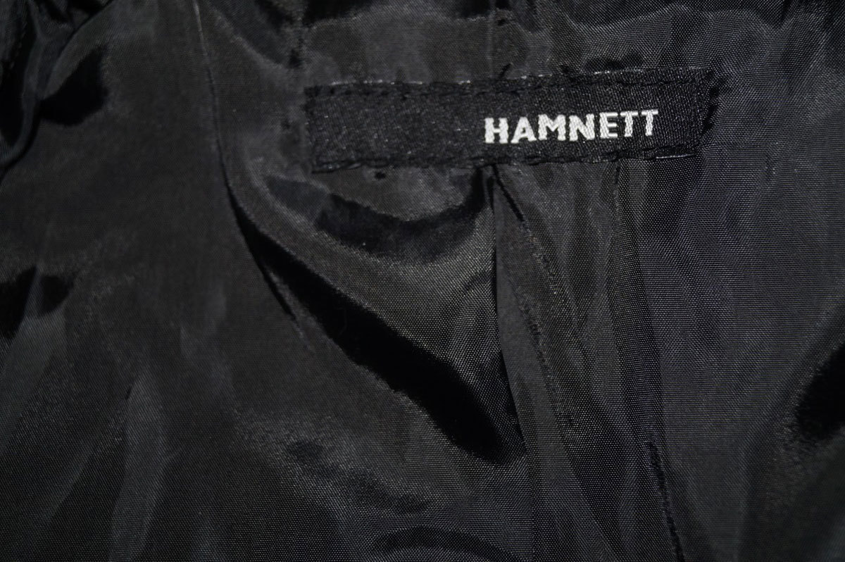 ハムネット HAMNETT 本革 シャツジャケット d07k2 黒 メンズ 細身 メンズ レザー 冬物 秋物 sale セール サイズM_画像4