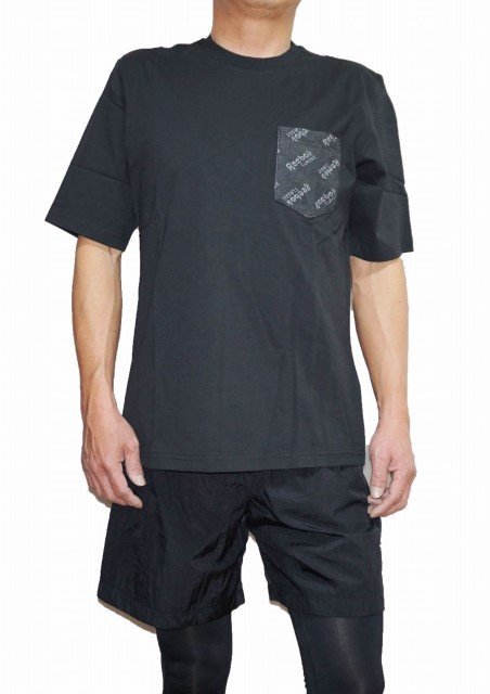 リーボック Reebok Tシャツ と ショートパンツ 黒 メンズ トレーニング ジム ワークアウト セットアップ 上下 スポーツ ウエア サイズO