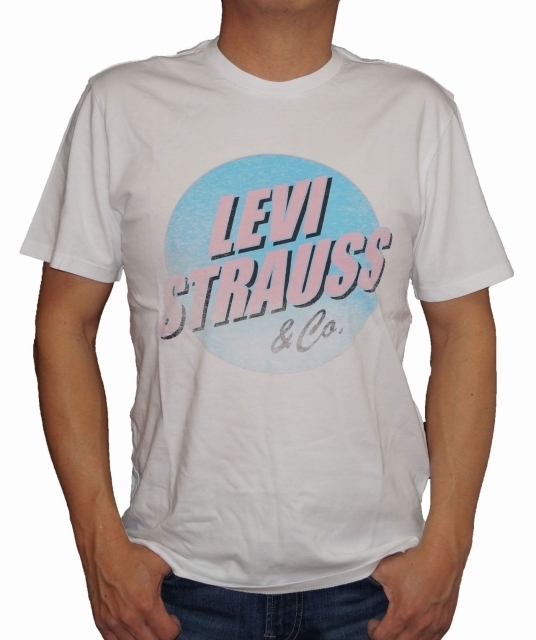 リーバイス Levis 半袖 Tシャツ 白 22491-0406 メンズ ホワイト ロゴ 夏物 水色 日本サイズ（JP）M_画像1