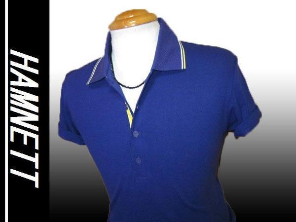  популярный * новый товар Hamnett рубашка-поло с коротким рукавом синий размер M#d040238