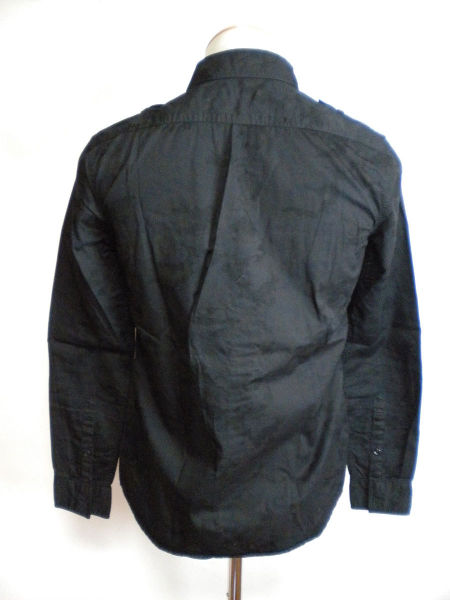  новый товар! * Hamnett HAMNETT рубашка с длинным рукавом чёрный цвет Safari рубашка камуфляж черный мужской весна предмет осень предмет указанный размер M * 20502