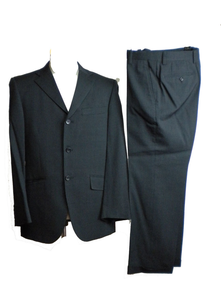  beautiful goods * Boycott BOYCOTT single suit gray check pattern 3 button side Ben do size M 18213