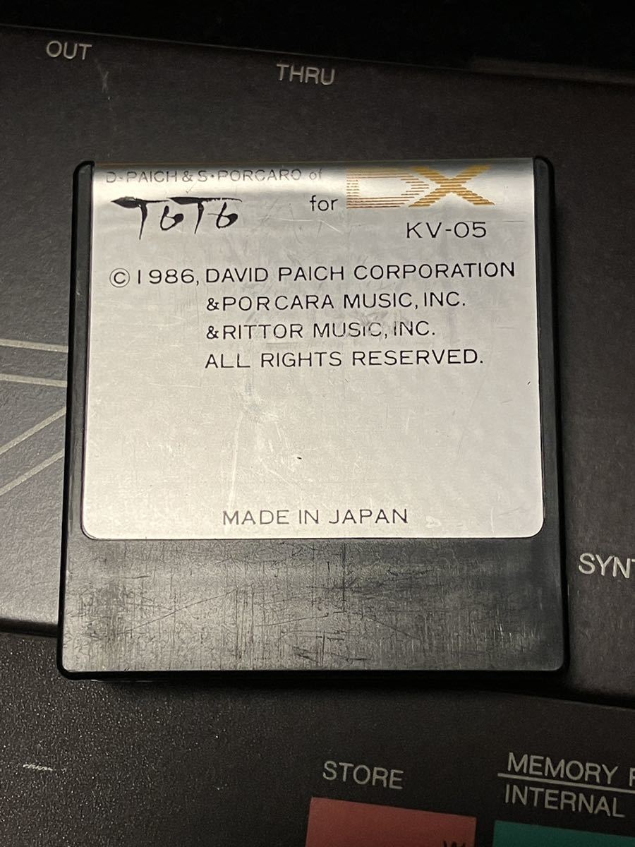 【即決・送料込み】YAMAHA DX 7Voice ROM KV-05 TOTO カートリッジ ヤマハの画像2