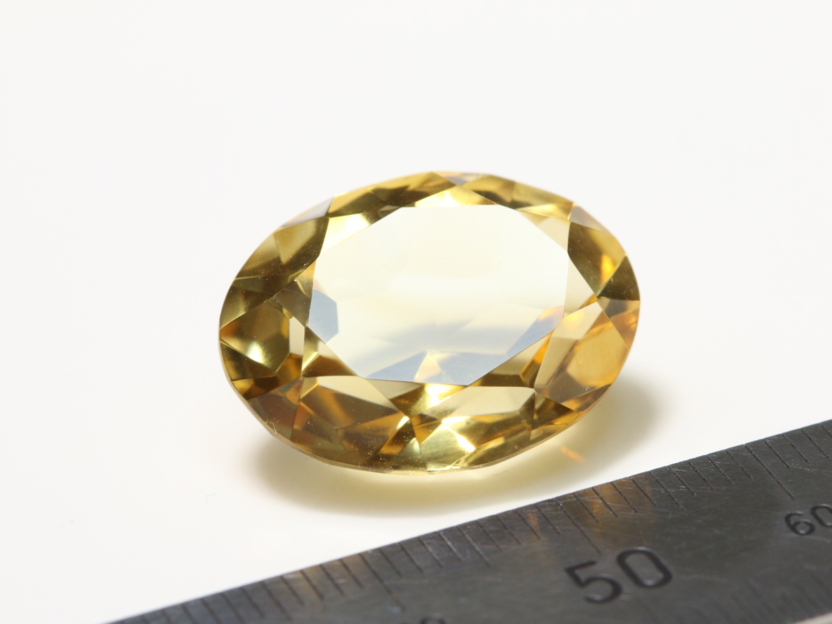 大粒20x15mmシトリンオーバル 重さ約18.29ct_画像2