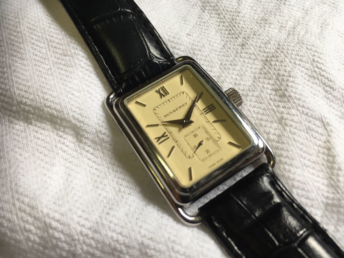 Burberryクォーツ メンズレクタンギュラースクエア長方形バーバリー