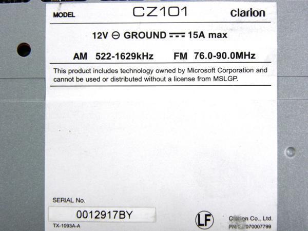 ◆◆クラリオン clarion CZ101 CD フロントAUX 1DIN 30799◆◆_画像5