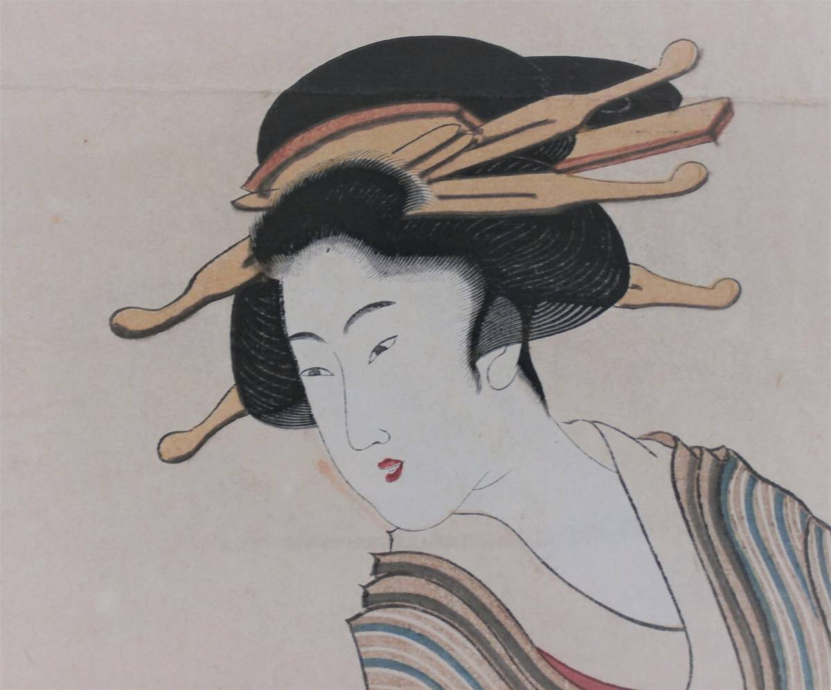 江戸時代 浮世絵師 酔夢亭蕉鹿 美人画 錦絵 浮世絵画 人物画 美術 芸術 浮世絵 酔夢亭蕉鹿 肉筆 紙本 日本画 美人画 江戸時代 古美術