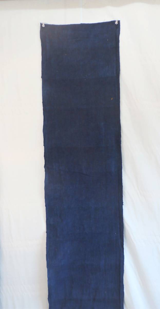 木綿藍染め　良く使い込まれた布　襤褸　藍布　切れ込み　手織り　A　ぼろ　木綿　古布　3枚　古民具　ハギレ　藍染め　藍鉄色　　_画像6