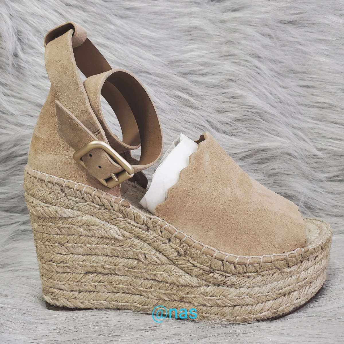 新品《Chloe》スカラップエスパドリーユサンダル 36サイズ(23cm) | www