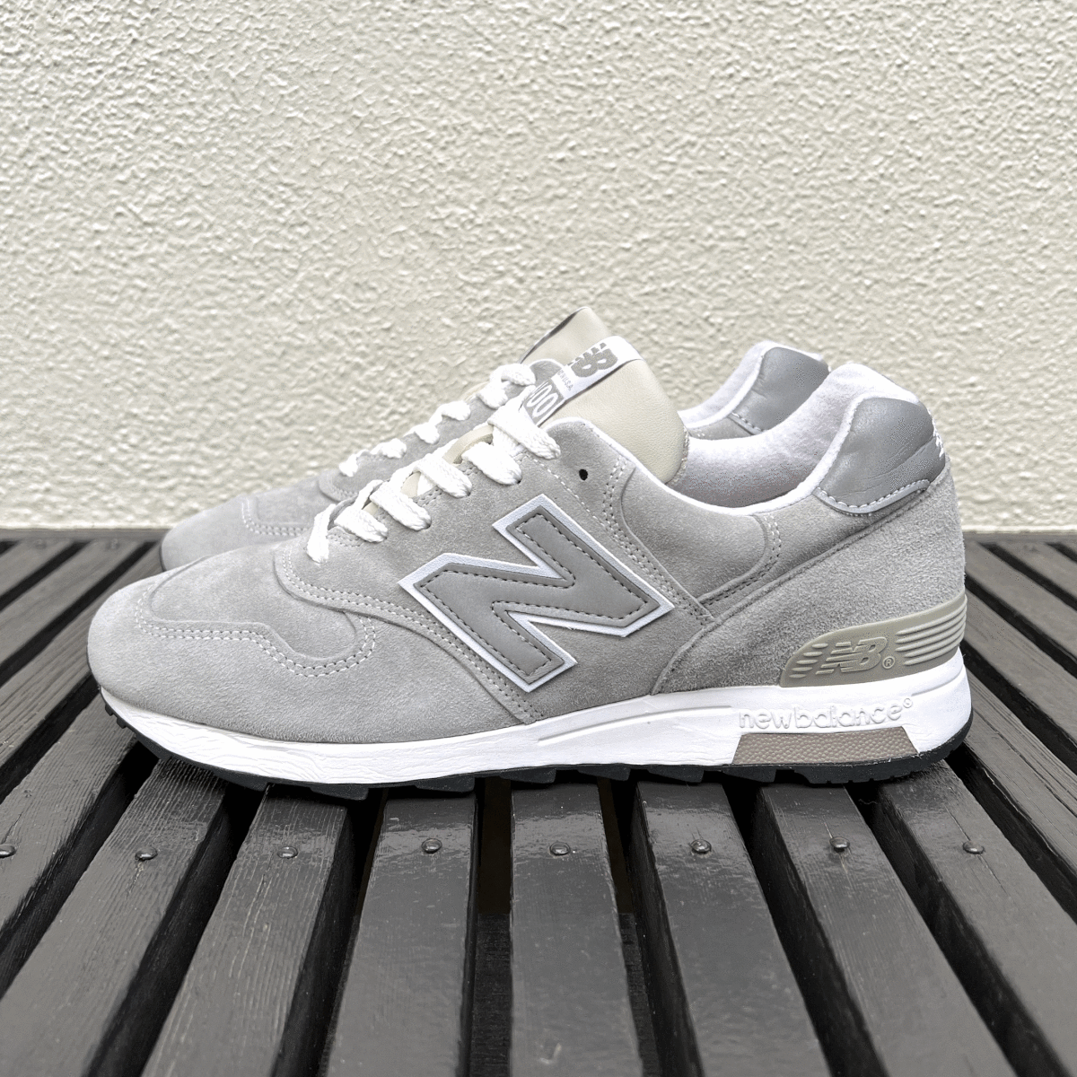 USA製 New Balance M1400JGY GRAY US8 26cm スウェード 中古 アメリカ製 米国製 NB グレー スニーカー Made In USA_画像1