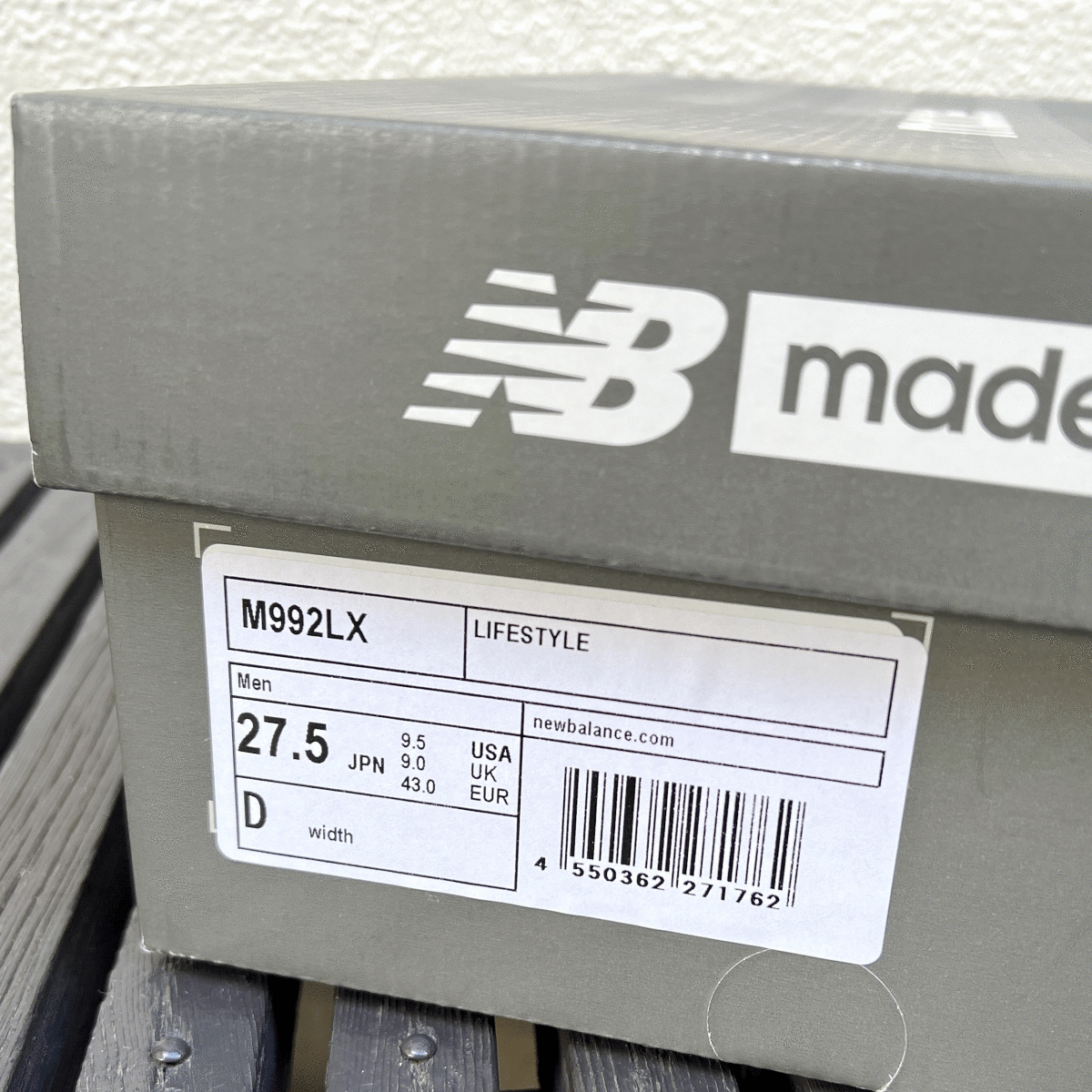 国内正規品 直営限定 USA製 New Balance M992LX ブラウン/タン US9.5 27.5cm ヌバックレザー アメリカ製 米国製 NB スニーカー Made In USA_画像4