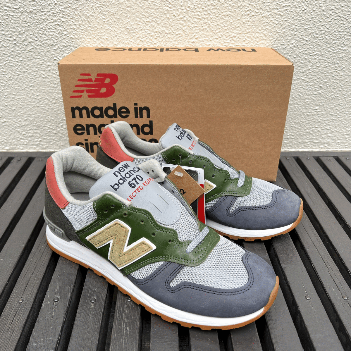 “Selected Edition” UK製 New Balance M670SPK US8.5 26.5cm 再構築 レザー スエード 限定 NB スニーカー マルチカラー Made In England