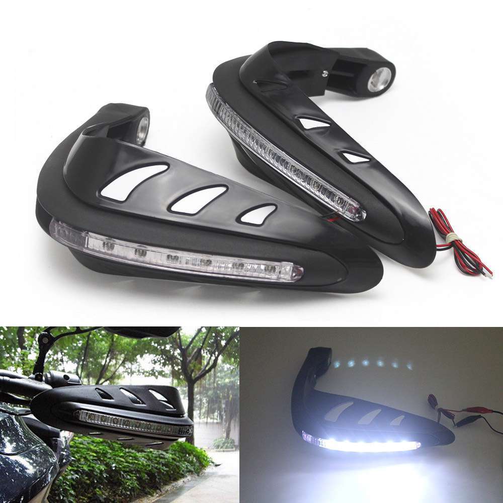  universal motorcycle motocross hand guard 1 set combination handlebar protector attaching led Turn signal 