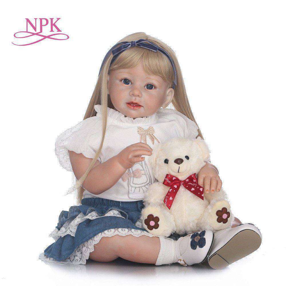 【新発売】 70センチ　シリコーン　赤ちゃん　リアル　Npk 　女の子人形　ウィッグ・衣装付き　お子様へのギフトにも 抱き人形、ベビー人形
