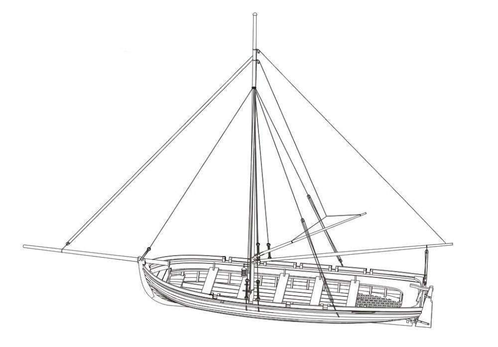 ★Nidaleモデル スケール 1/35 すべて木製フレーム 帆ボート モデルキット クラシック skiff 木材モデル★