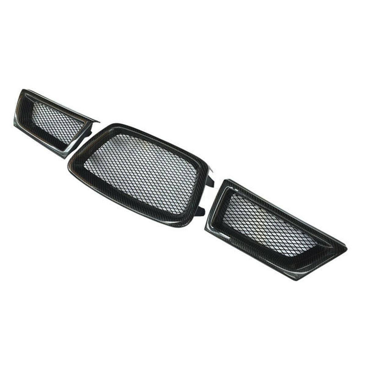 3PCS CARBON FIBER CAR FRAME FRONT LOWER MESH GRILL GRILLE FOR SUBARU IMPREZA 9TH WRX/STI 2006-2007 28012_画像2