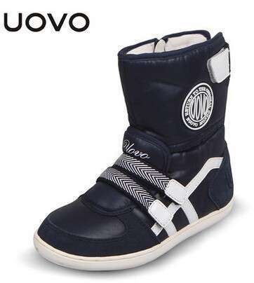 Hot Uovo Brand Winter Boots Girls 'Son of the Son Fashion Short Boots _21см