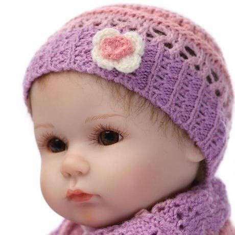 リボーンドール リアル 赤ちゃん人形 トドラードール ベビードール 42cm 高級 かわいい 衣装付き かわいい 手編みのお帽子 ba20_画像3