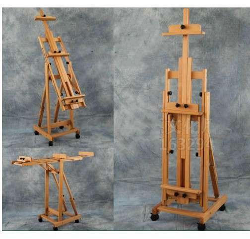  multipurpose beech wooden color picture easel folding sketch easel advertisement show stand / shelves .. two lure tocavalete