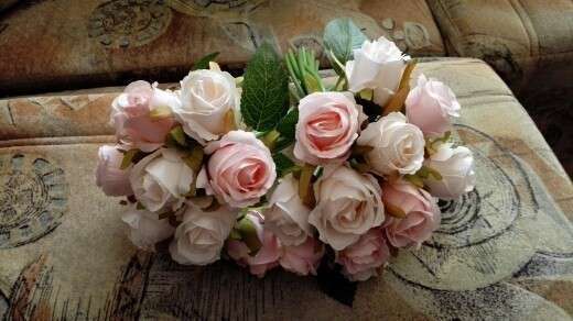  много 120шт.@. роза. букет свадьба букет шелк цветок розовый роза rose искусственный цветок искусственный цветок букет свадьба 