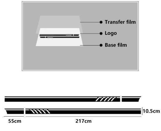 メルセデスベンツ サイド スカート ステッカー セット スポーティー ストライプ デカール W117 C117 X117 W17_画像10