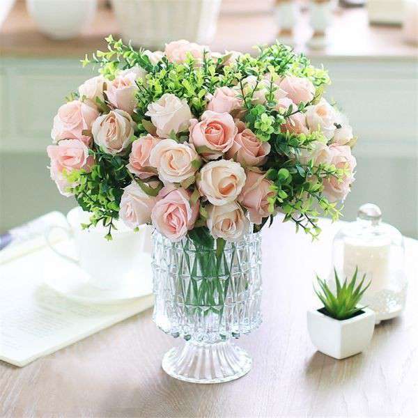 妙 大量 120本の薔薇の花束 ウェディングブーケ シルクフラワー ピンク バラ ローズ 造花 アートフラワー 花束 結婚式 