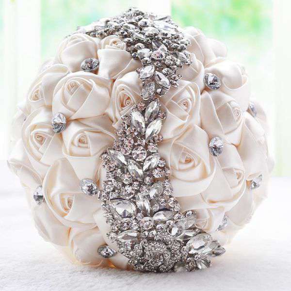  wedding artificial flower wedding bouquet brooch bouquet wedding accessory Ivory