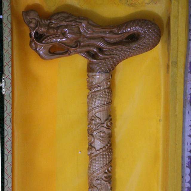 1588 ドラゴン 手彫り木製の杖 ステッキ 高貴 直径3cm 長さ87cm 杖 長老のための最高の贈り物 プレゼント ギフト