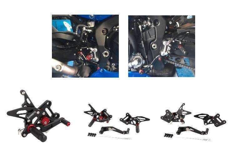 スズキGSX-R1000 GSXR1000 GSXR 1000R L7 2017アクセサリーCNCアジャスタブルステップ_画像2