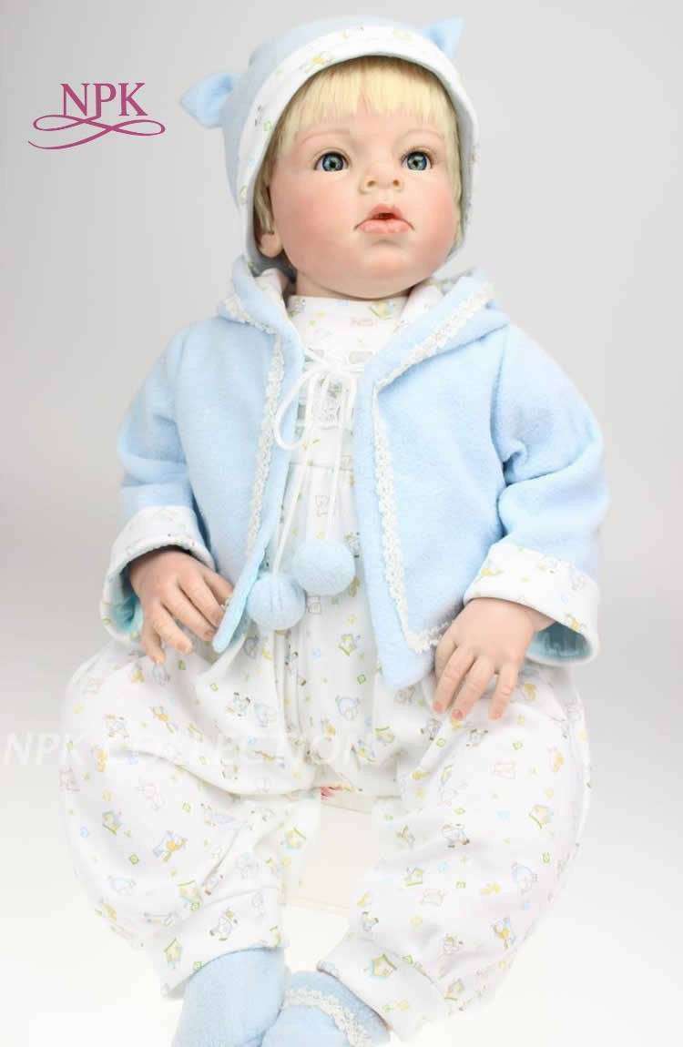 Npk 約28 70センチ手作り リアルな赤ちゃん 新生児人形柔らかいシリコーンビニール玩具ギフト用女の子または男の子