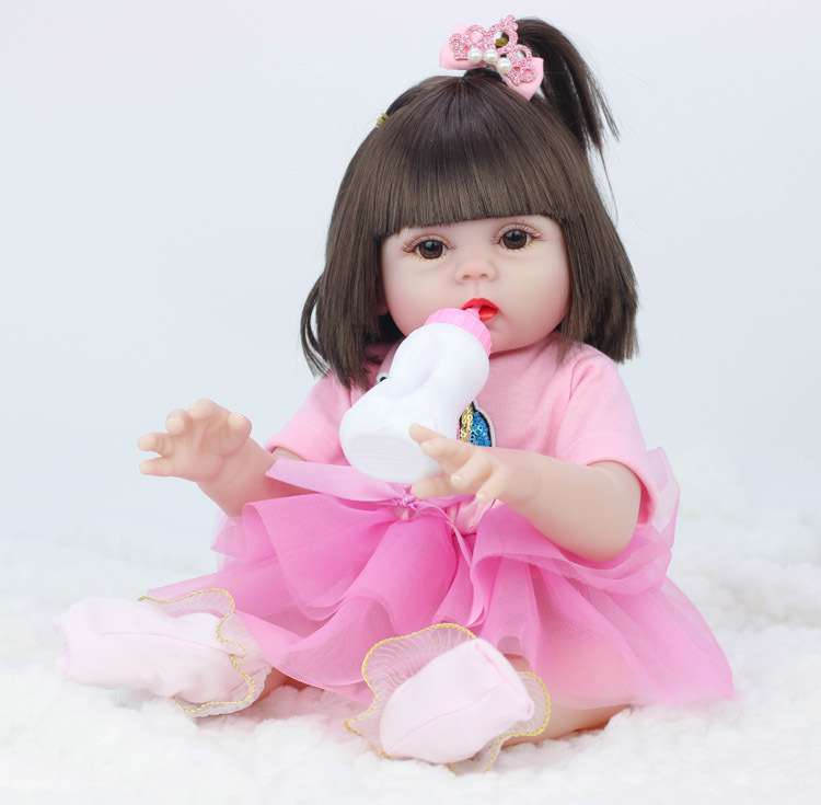 リボーンドール リアル 赤ちゃん人形 トドラードール ベビードール 45cm アクセサリ付 高級 かわいい 洋服セット 女の子 ba008