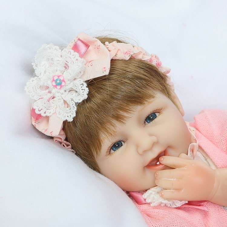 リボーンドール リアル 赤ちゃん人形 トドラードール ベビードール 42cm 高級 かわいい 衣装・おしゃぶり・哺乳瓶付き 元気な笑顔 ba33_画像6
