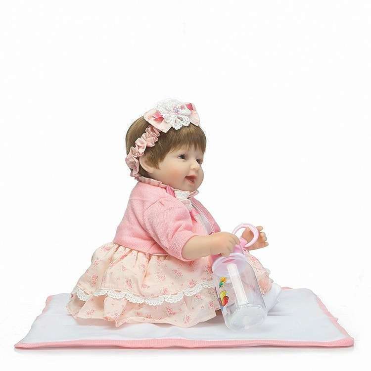 リボーンドール リアル 赤ちゃん人形 トドラードール ベビードール 42cm 高級 かわいい 衣装・おしゃぶり・哺乳瓶付き 元気な笑顔 ba33_画像5