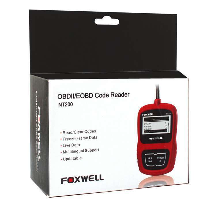 Foxwell NT200 obd2 eobd車 自動車スキャナエンジンエラーリーダーライブセンサーフリーズフレームデータ obdii診断ツール 新品_画像5