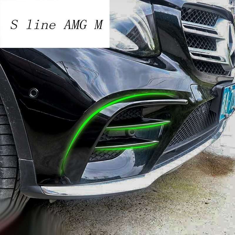 用カースタイリングメルセデスベンツ GLC クラス X253 ヘッドグリルスラットオートライトカバーステッカー装飾トリムアクセサリー_画像3