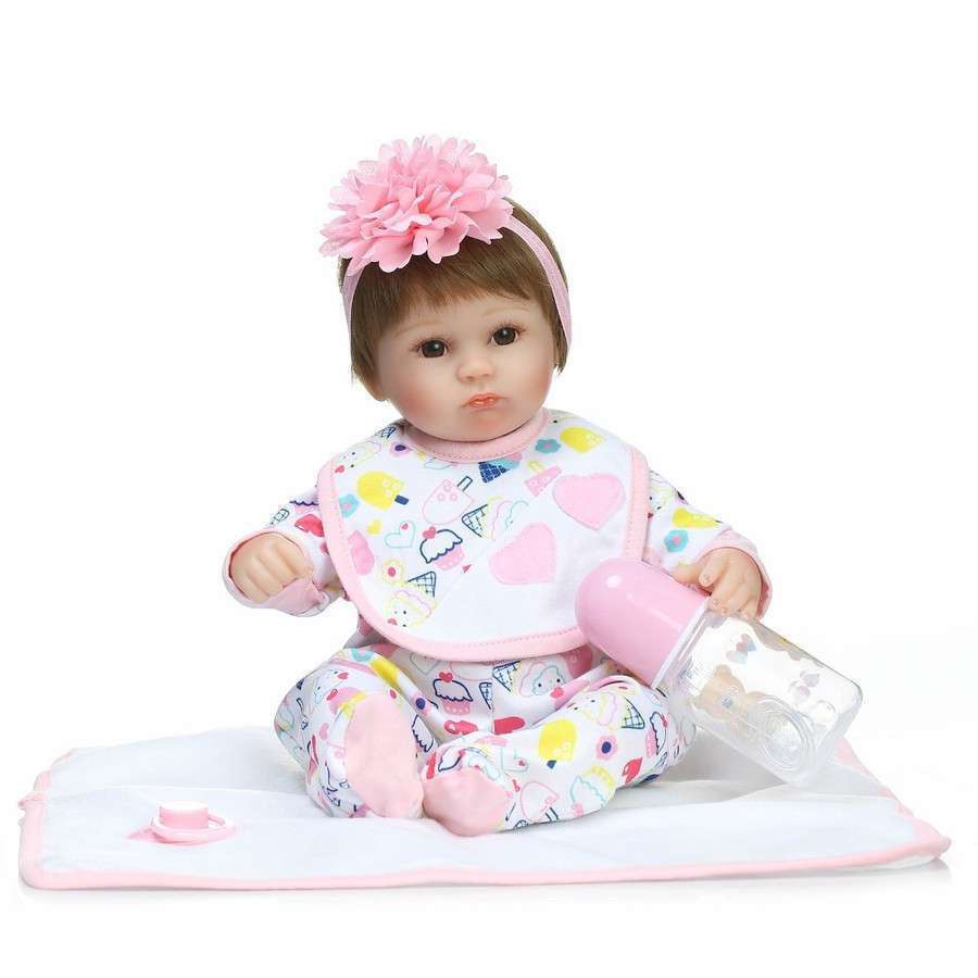リボーンドール リアル 赤ちゃん人形 トドラードール ベビードール 42cm 高級 かわいい 衣装・おしゃぶり・哺乳瓶付き 元気 ba31_画像4