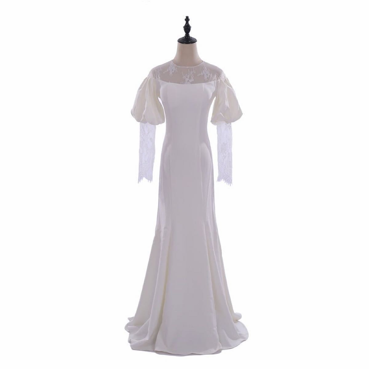美品】dress productionパフスリーブソフトマーメイドウェディング