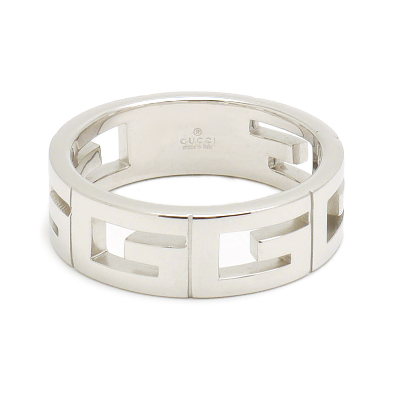 グッチ GUCCI Gロゴリング #21 約21号(刻印22) 750WG ホワイト