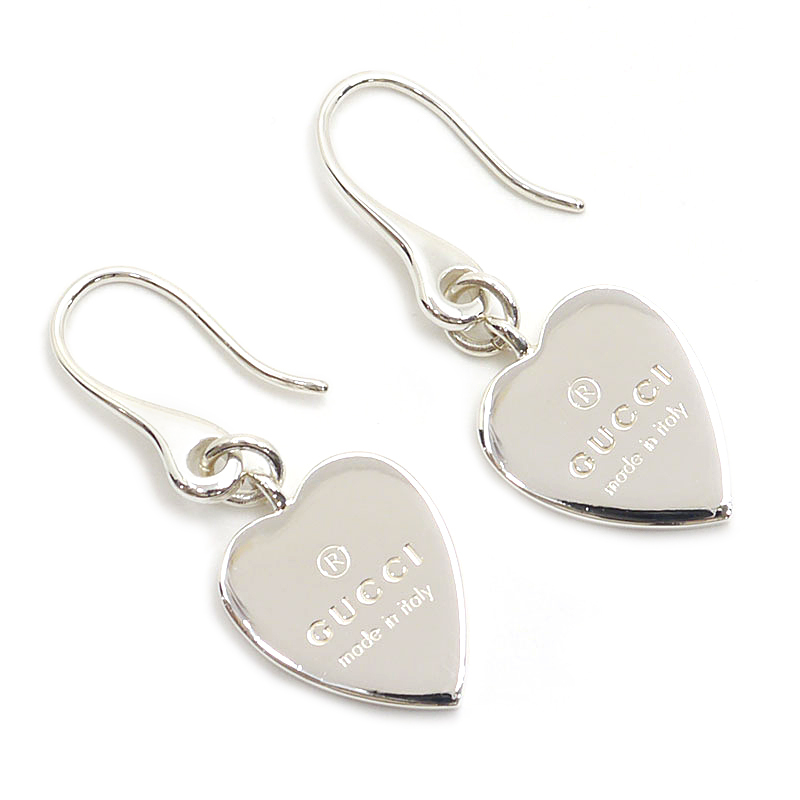 グッチ GUCCI ハートデザインピアス Ag925 シルバー フック 美品