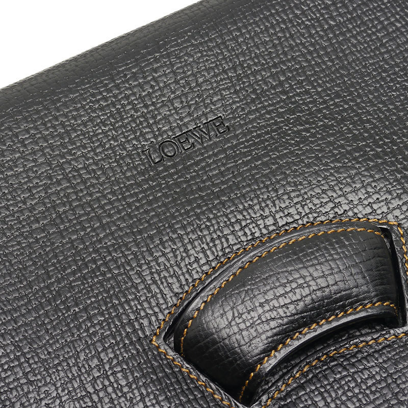 ロエベ LOEWE バルセロナ 2WAYハンドバッグ レザー ブラック スクエア