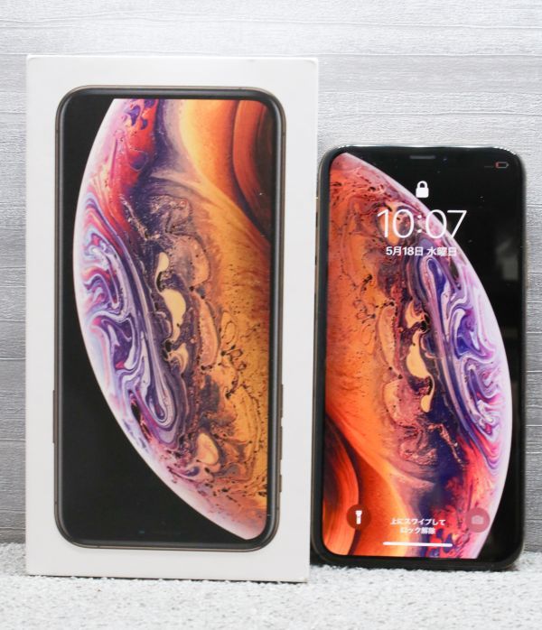 良品 Apple iPhone Xs MTE22J/A 256GB ゴールド バッテリー81% SIM