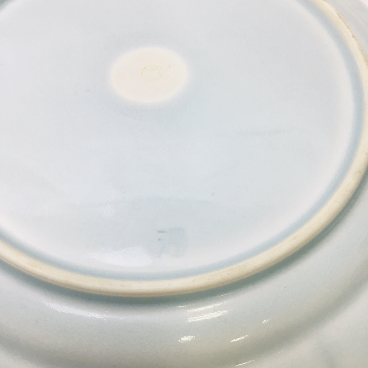 【現状保管品/S】和食器 平皿 青白花型 中皿 オシャレ 二枚セット HA0816_画像6