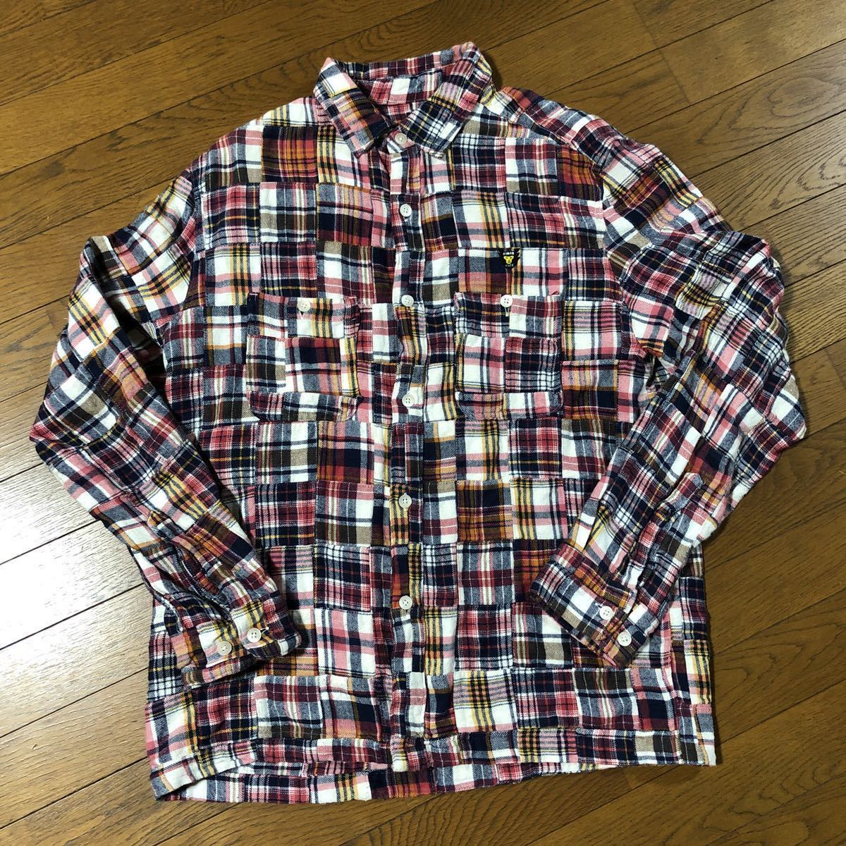 NIGO着 HUMAN MADE パッチワークシャツ (M) PATCHWORK L/S SHIRT ヒューマンメイド_画像1