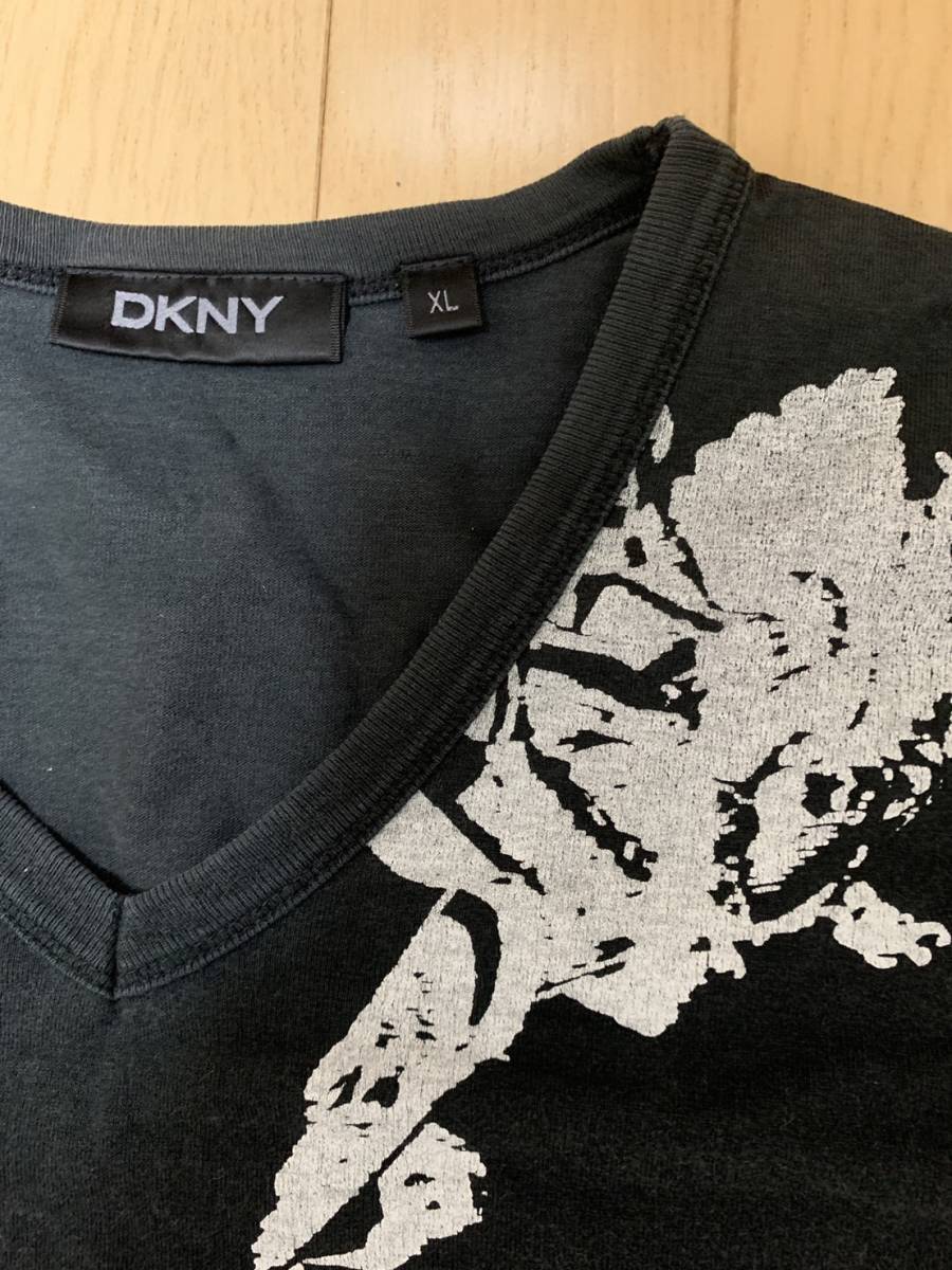【DKNY】Tシャツ　黒　ロゴ　XL_画像4