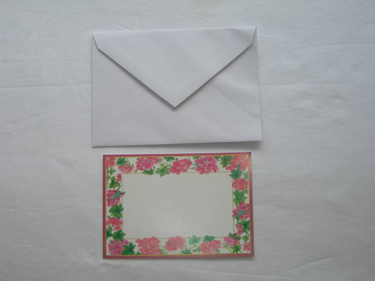 封筒付き　メッセージカード　花柄_画像1