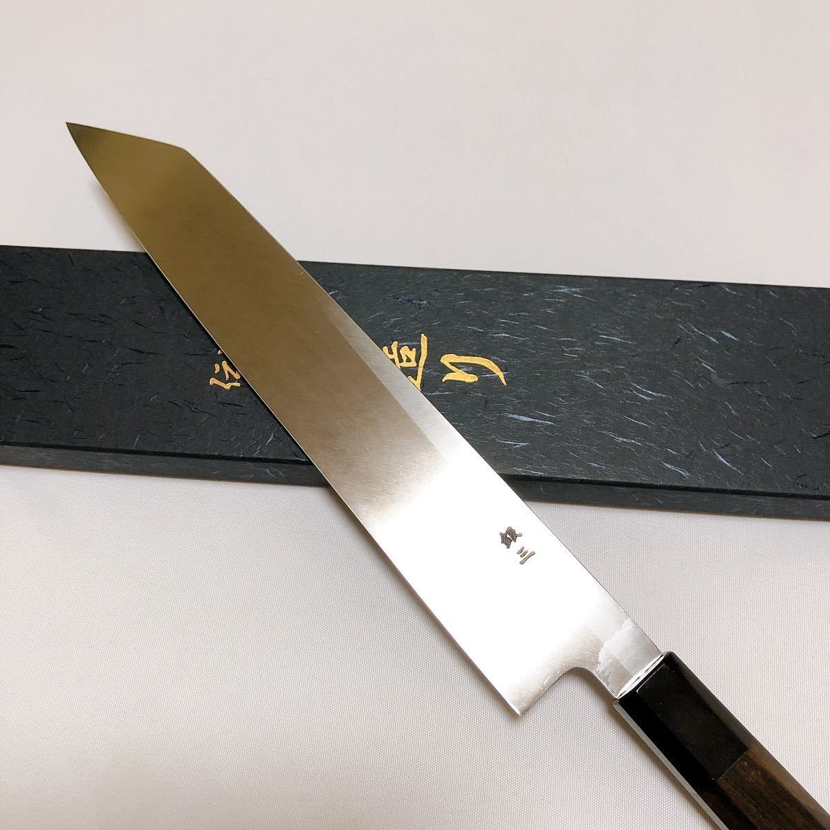 無料長期保証無料長期保証銀三鋼 柳刃270mm 黒檀八角水牛柄 鋼 食器