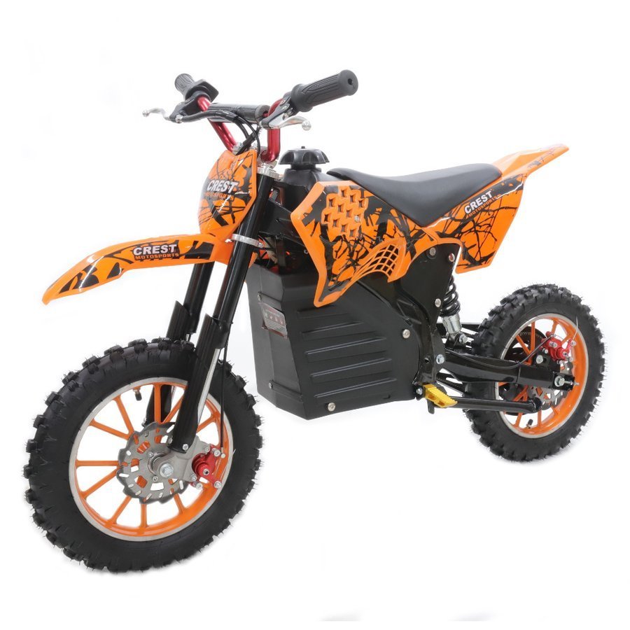 500W搭載電動ポケバイ 速度コントローラー付き モトクロスモデル ダートバイクタイプポケットバイク オレンジ CR-DBE05