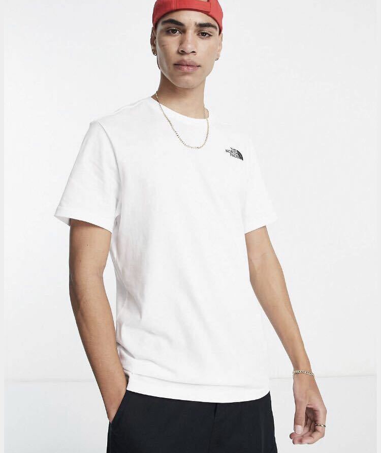 【メンズL】ザ ノースフェイス The North Face メンズ Tシャツ トップス Vertical t-shirt in white Exclusive at ASOS ホワイト_画像4